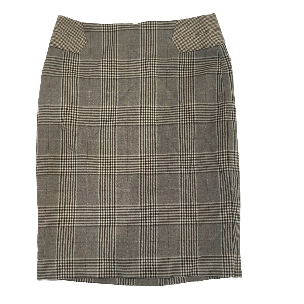 the limited Skirt 0 Grey/brown High waisted plaid pencil skirt Dark academia